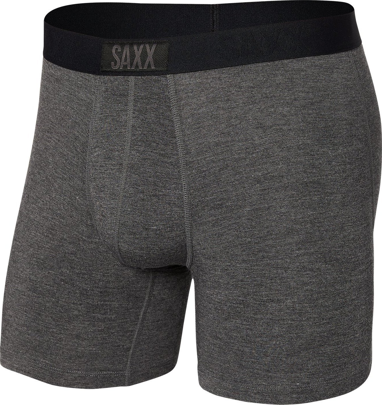 SAXX Bokserki męskie SAXX VIBE BOXER BRIEF GRAPHITE HEATHER S