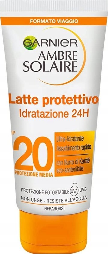 Garnier Garnier, Ambre Solaire - Latte Protettivo, Protection From The Elements, Sunscreen Lotion, SPF 20, 50 ml Unisex