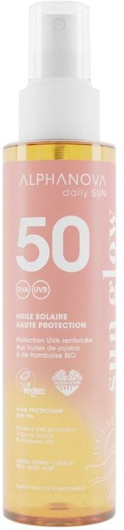 Alphanova Daily Sun, Glow, olejek do opalania SPF50, 125 ml