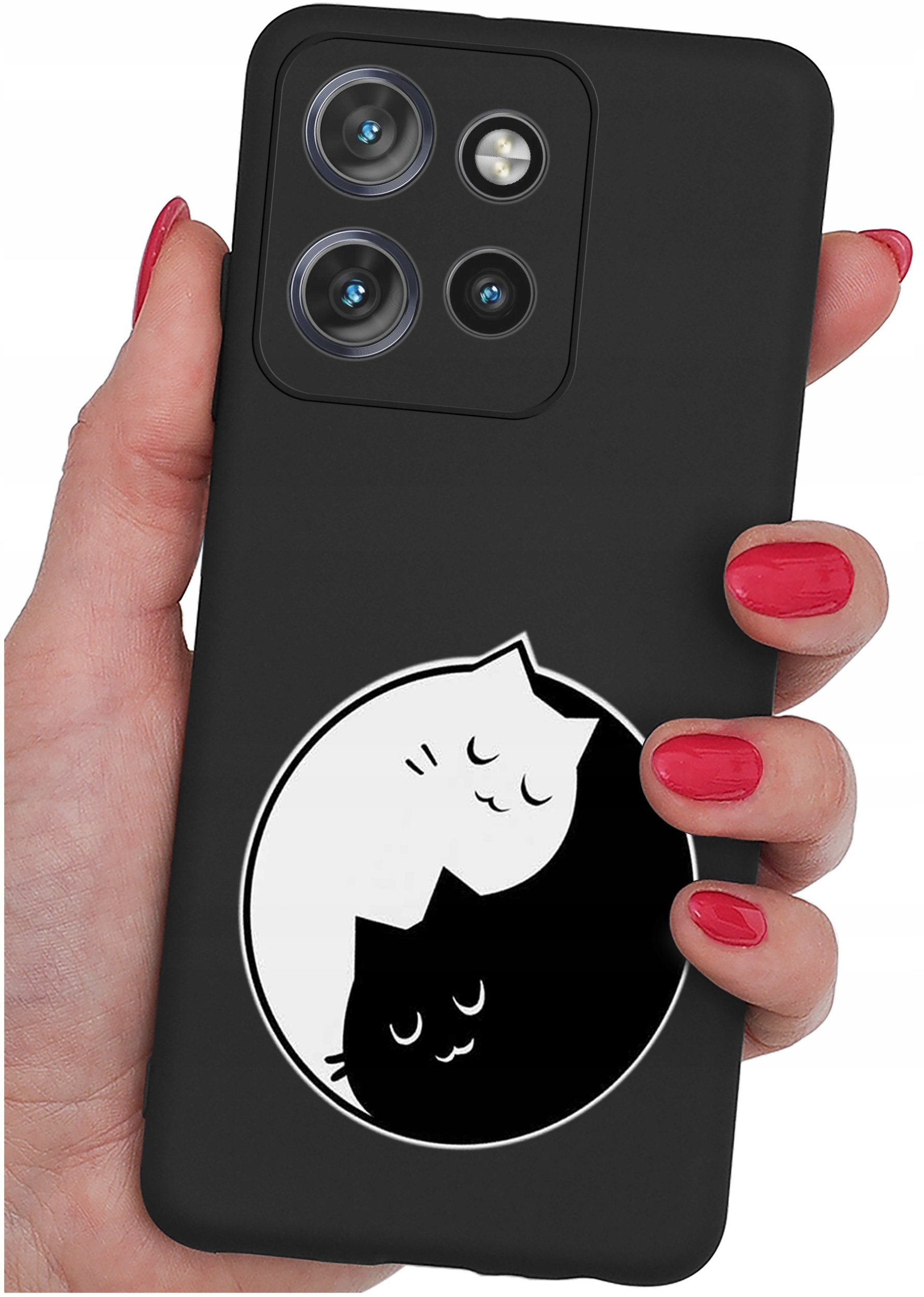 Etui do Motorola Moto EDGE 50 Neo WZORY |SILIKONOWE MATT CASE + SZKŁO 9H