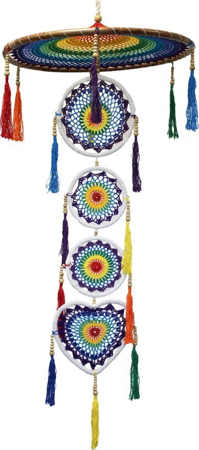 Art-Pol Łapacz Snów Tęczowy - Pastelowy 3