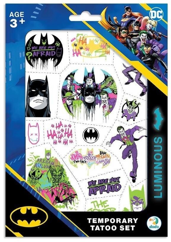 Zestaw zmywalnych tatuaży Zespół Batmana