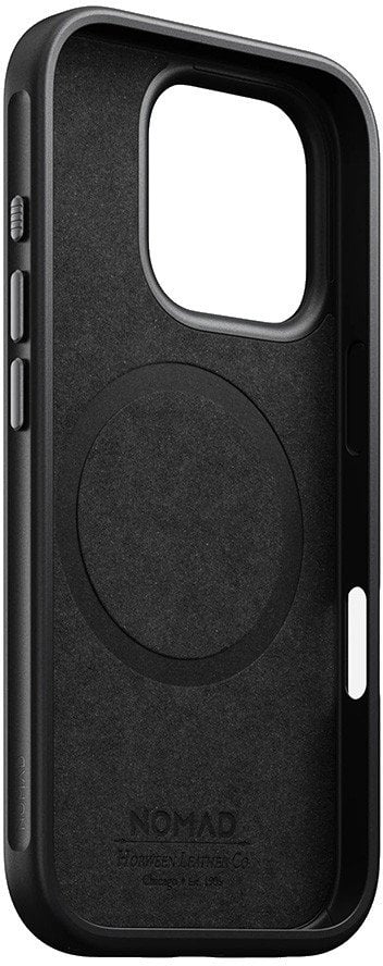 Nomad Modern Leather case, green chrome - iPhone 16 Pro