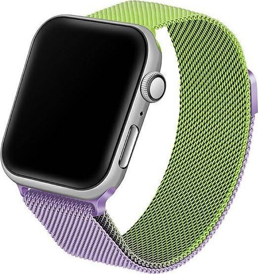 Beline BELINE PASEK APPLE WATCH STEEL 38/40/41MM ZIELONO-PURPUROWY GREEN/PURPLE