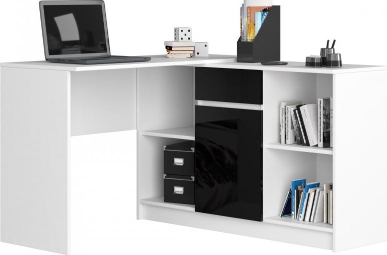 Biurko Fabryka Mebli Akord B-17 Czarne z połyskiem 120 cm x 126 cm