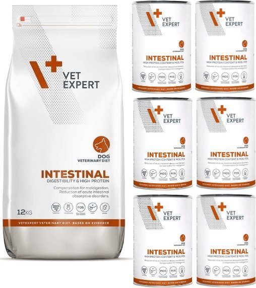 VetExpert VETEXPERT Dog Intestinal 12kg + Intestinal 6x400g