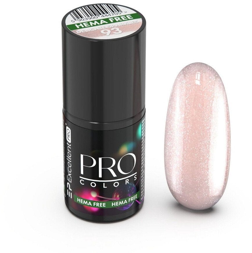 Excellent PRO Pro Colors Hema Free lakier hybrydowy 93 Delicate Sparkles 7g