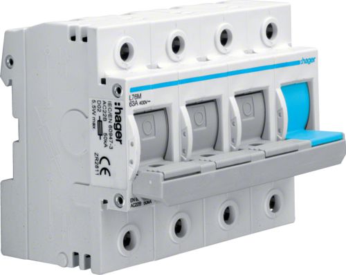 Hager Rozłącznik bezpiecznikowy 3P+N 63A D02 (L76M)