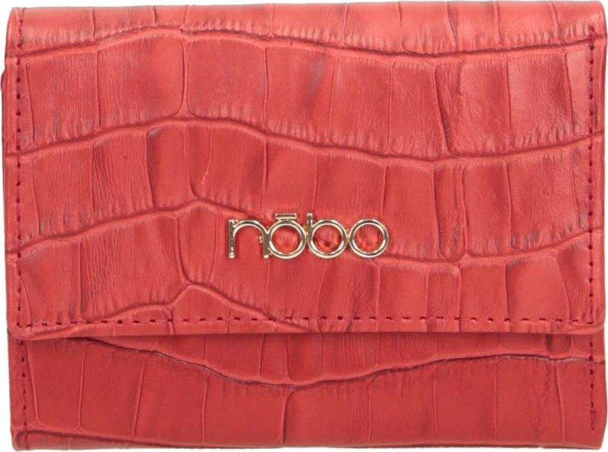 Nobo Portfel Damski Skórzany Nobo Wężowy Matowy Czerwony