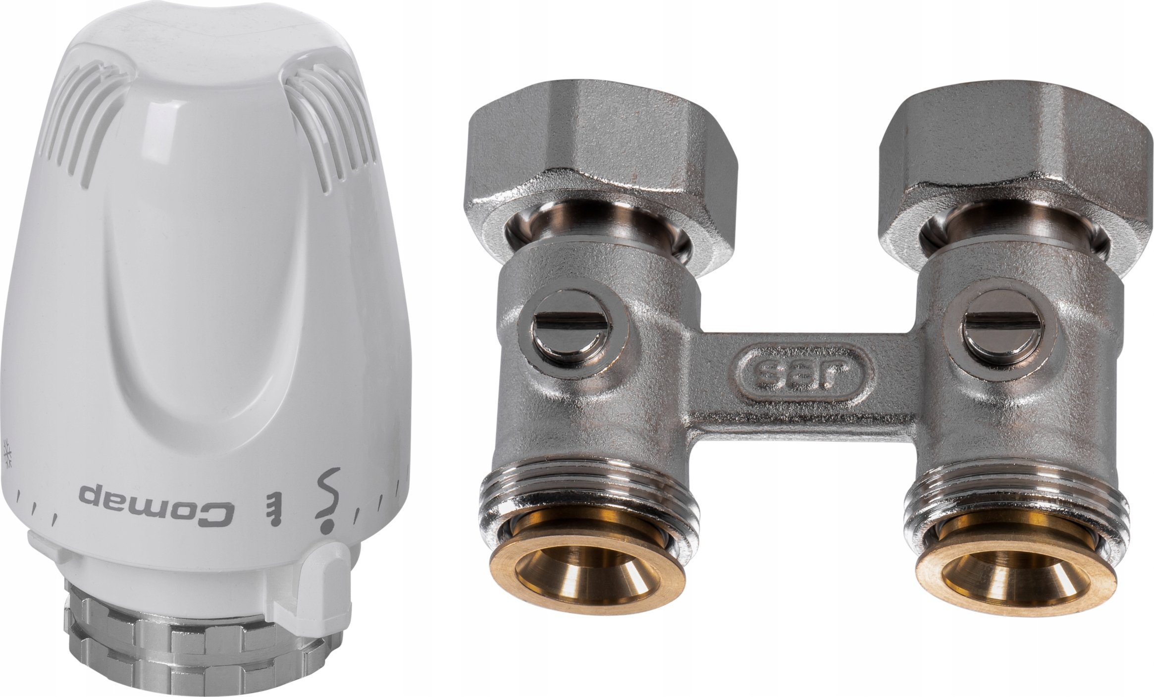 Comap Zestaw przyłaczeniowy - wersja prosta (moduł przyłaczeniowy VKO prosty ze stożkami + głowica termost.) 960W5-34