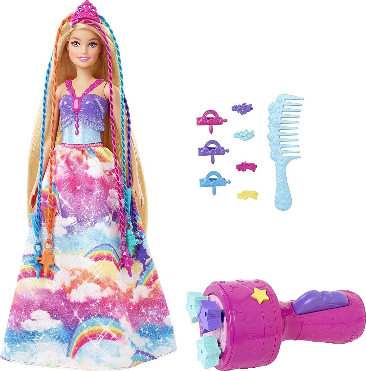 Lalka Barbie Mattel Dreamtopia - Księżniczka Zakręcone pasemka (GTG00)
