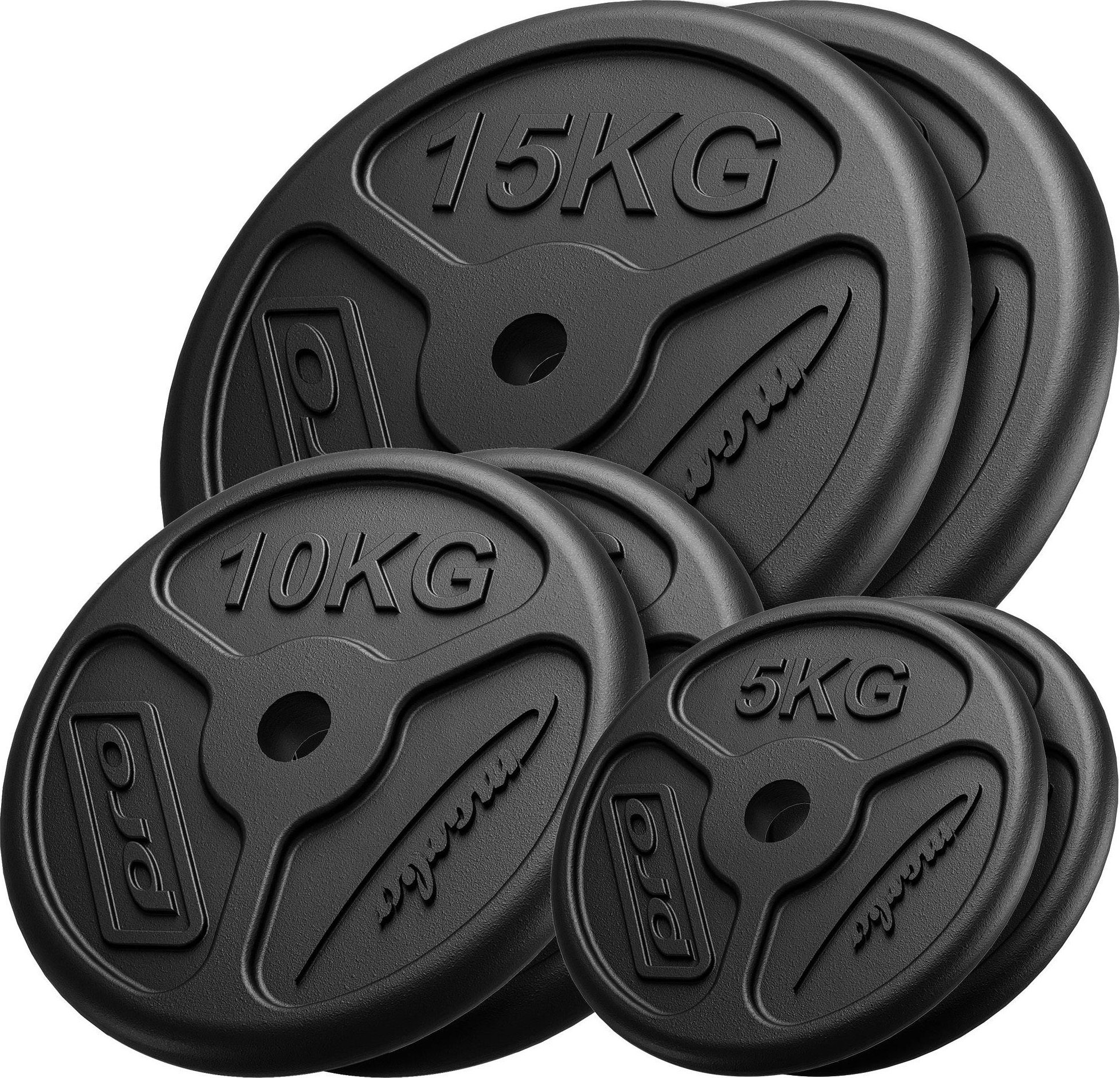 Zestaw obciążeń żeliwnych slim 60 kg / 2 x 15 kg + 2 x 10 kg + 2 x 5 kg - Marbo Sport