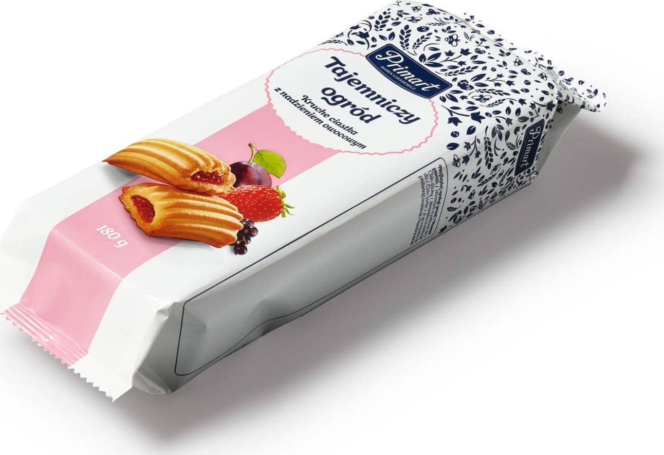 PRIMART Kruche ciastka z nadzieniem owocowym Tajemniczy ogród Primart 180g