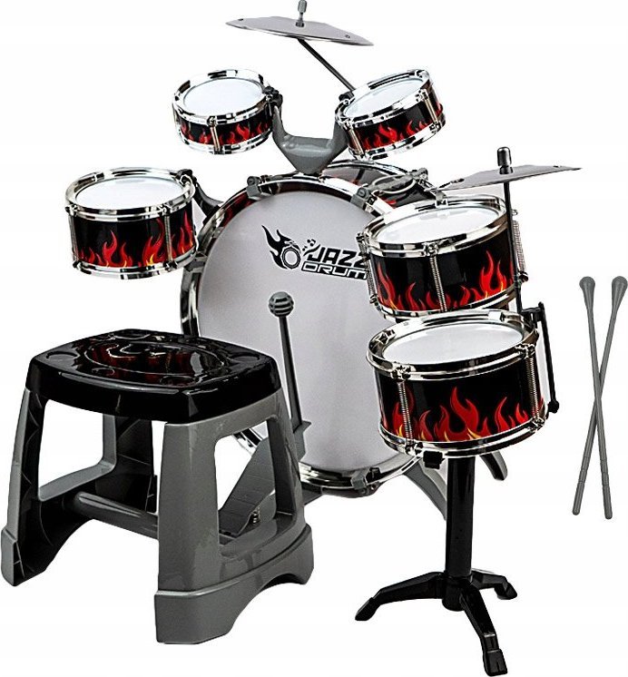 AIG Perkusja Dla Dzieci Duży Zestaw 6 Bębnów 2 Talerze