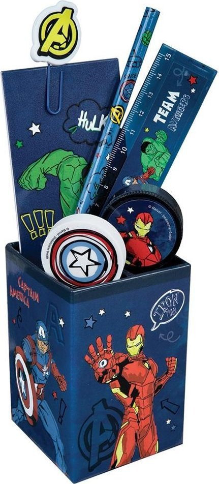 Pojemnik z przyborami szkolnymi Avengers 7el