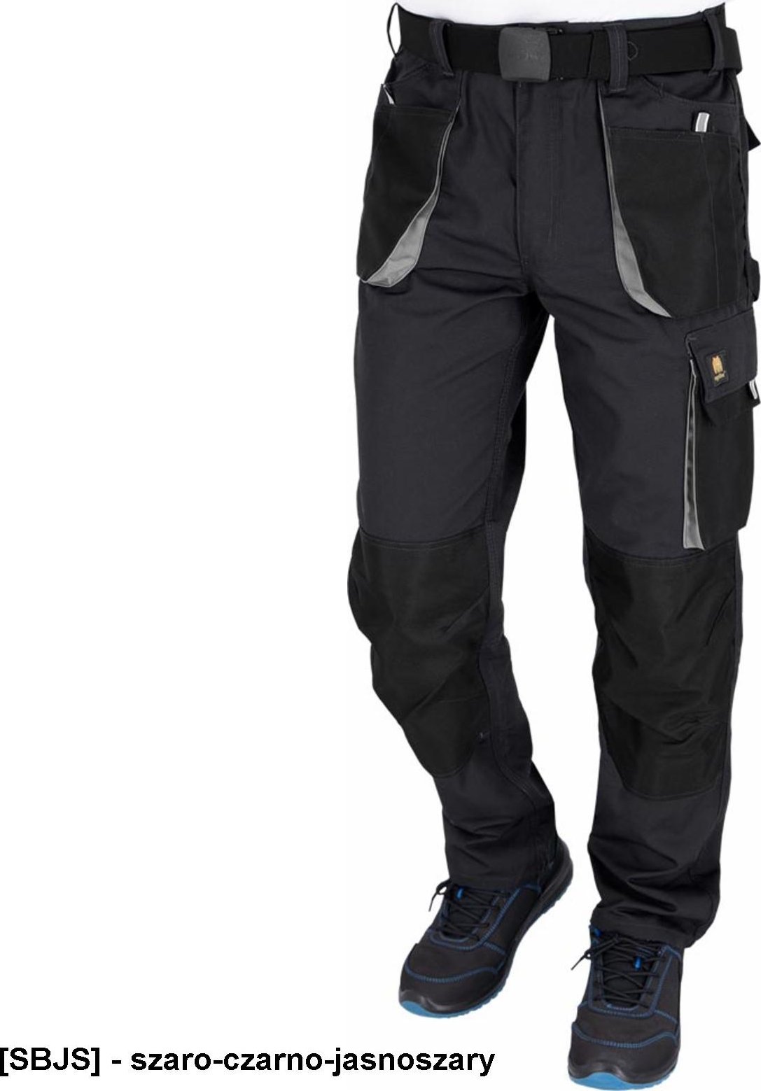 R.E.I.S. OX-OGR-T - Spodnie ochronne do pasa OGR, męskie - szaro-czarno-jasnoszary 60