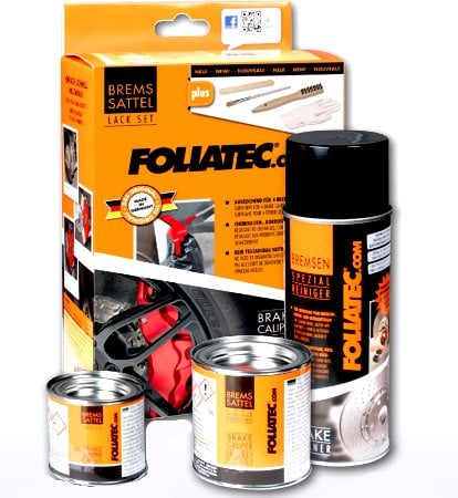 Zestaw do malowania Foliatec 2160 RACING Zaciski Hamulcowe 3 Części Czerwony
