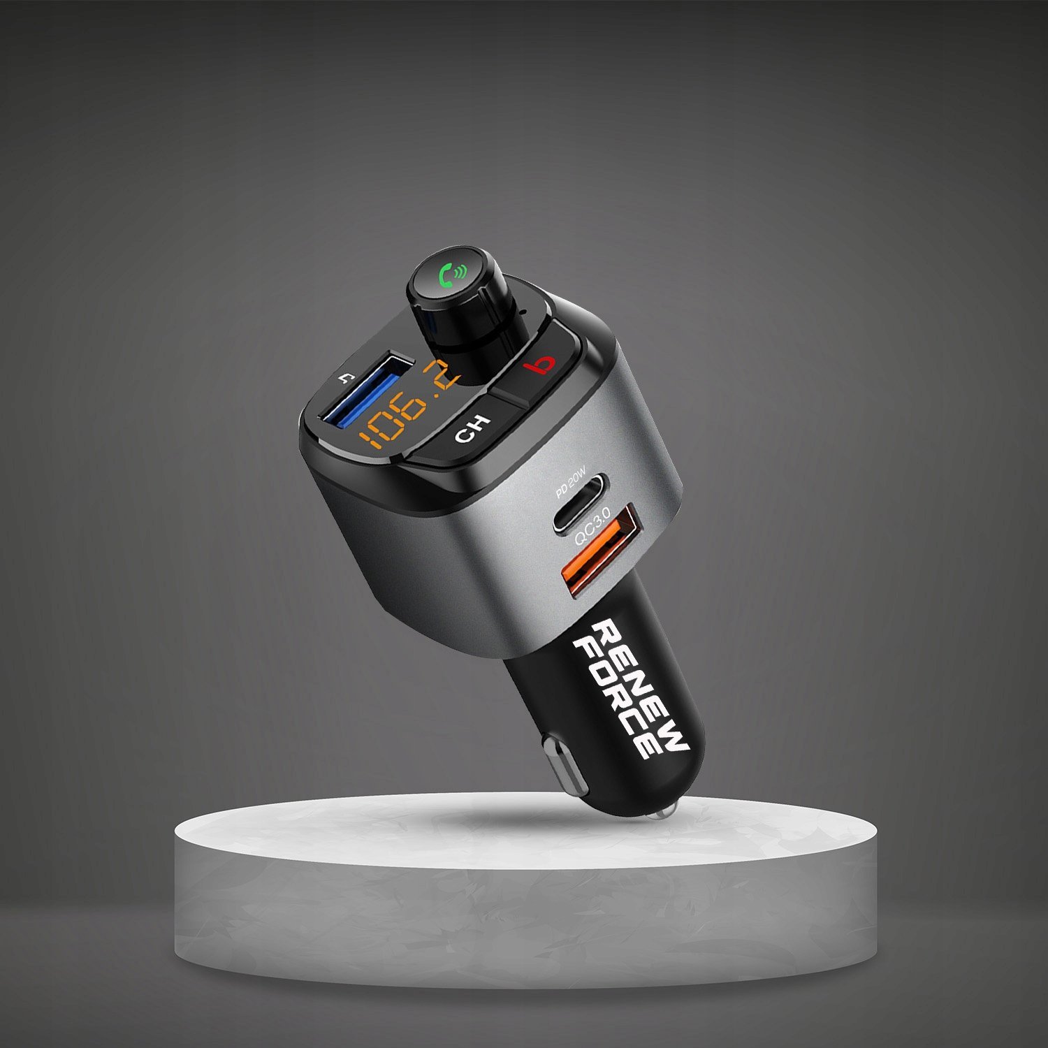 TRANSMITER SAMOCHODOWY BLUETOOTH FM BASS C68