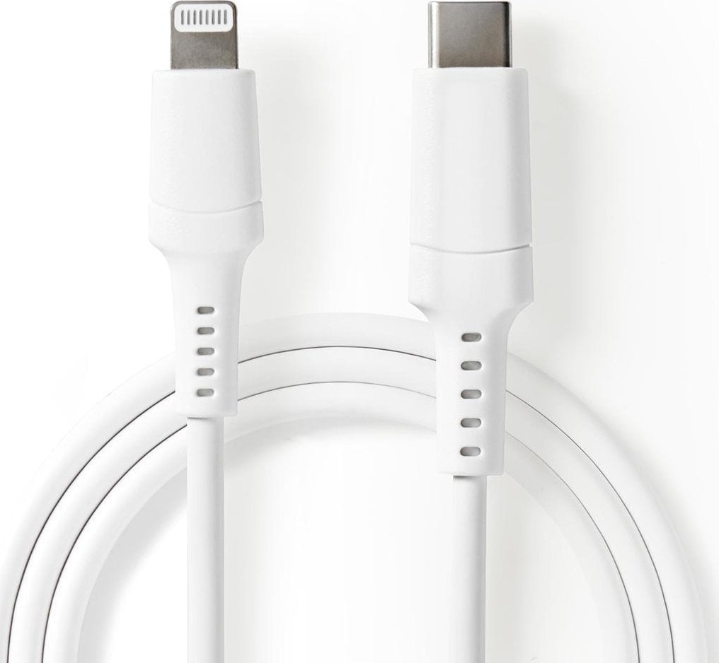Kabel USB Nedis Lightning - USB-C 1 m Biały (CCGW39650WT10)
