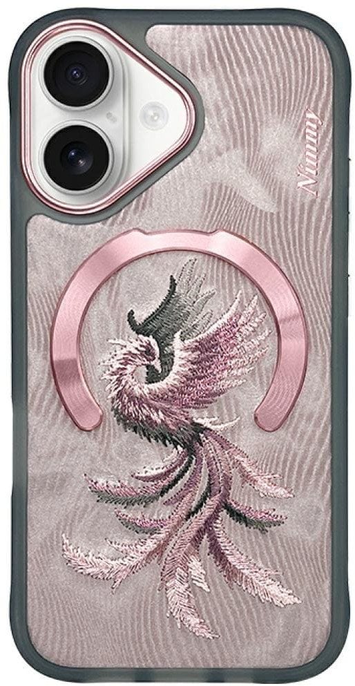 Etui Nimmy Magnetic Fantasy Animal MagSafe do iPhone 16 różowo złoty