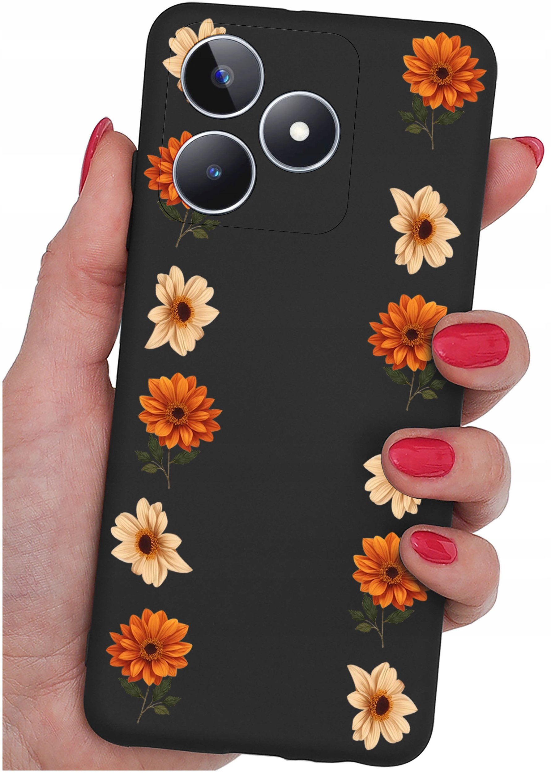 ETUI do Realme C51| C53 WZORY |SILIKONOWE MATT CASE + SZKŁO 9H