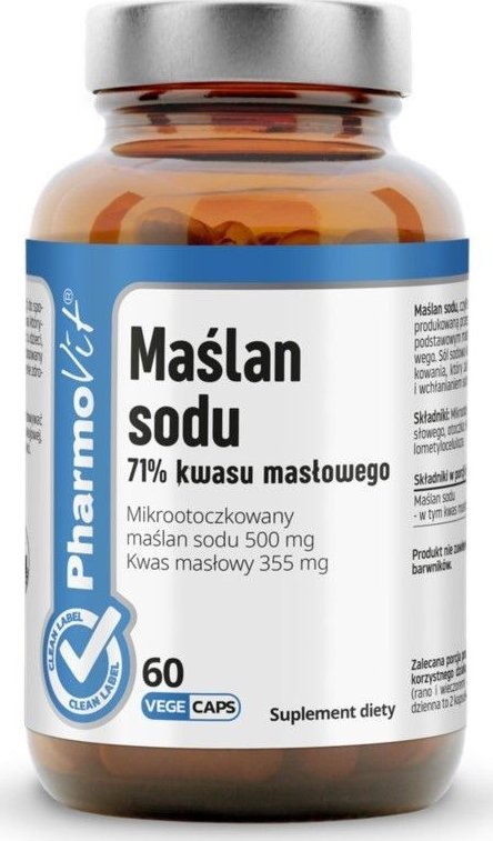 Pharmovit PharmoVit Maślan sodu (71% kwasu masłowego) - 60 kapsułek