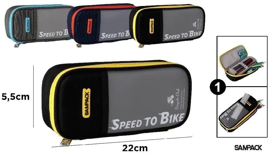 Piórnik z klapką i kieszonką zewnętrzną MIX