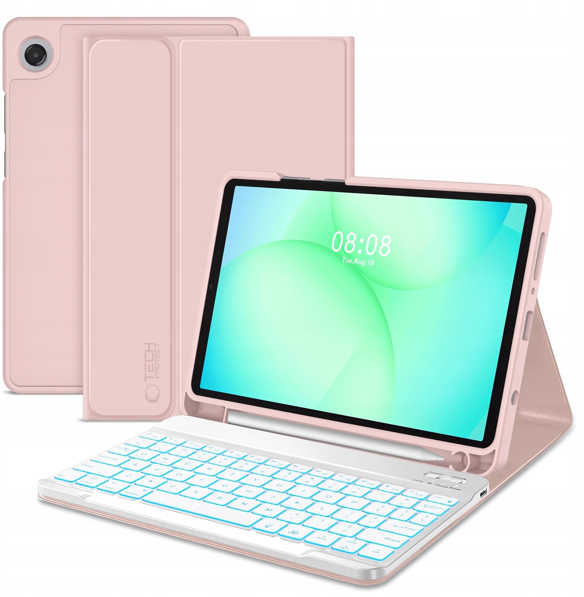 TECH-PROTECT SC PEN + KEYBOARD GALAXY TAB A9+ / A11+ PLUS 11.0 X210 / X215 / X216 / X230 / X235 / X236 PINK