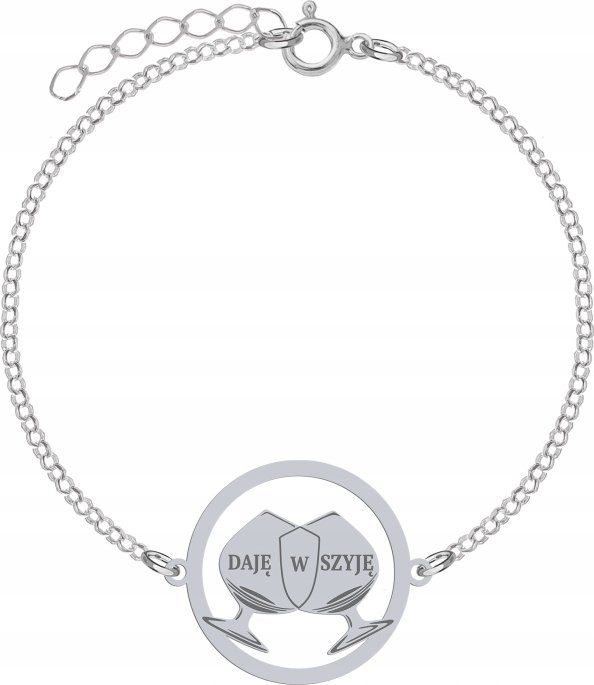 Radziszewska Jewellery Bransoletka DAJĘ W SZYJĘ srebro GRAWER GRATIS