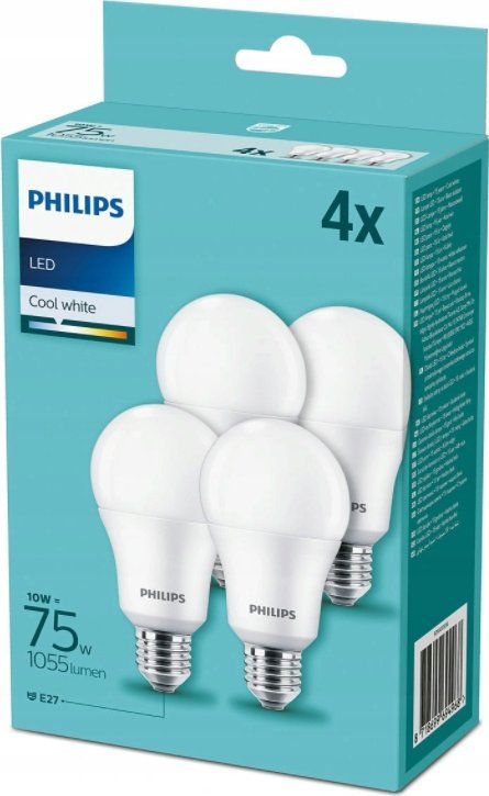 Philips Philips LED Lamp E27 4 pcs. Set 10W (75W) 2700K