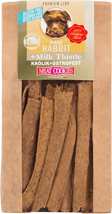 Przysmak dla psa - królik z ostropestem 80 g