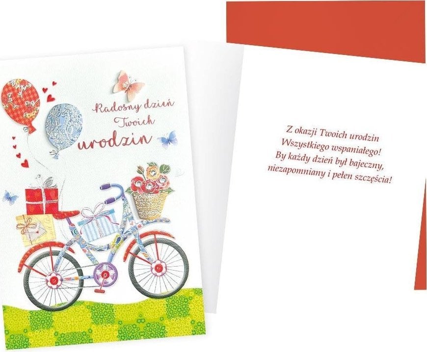 Karnet B6 Urodziny (damskie, szampan)