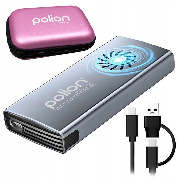 Kieszeń na dysk SSD M.2 NVMe z wentylatorem USB-C 3.2 do 4TB