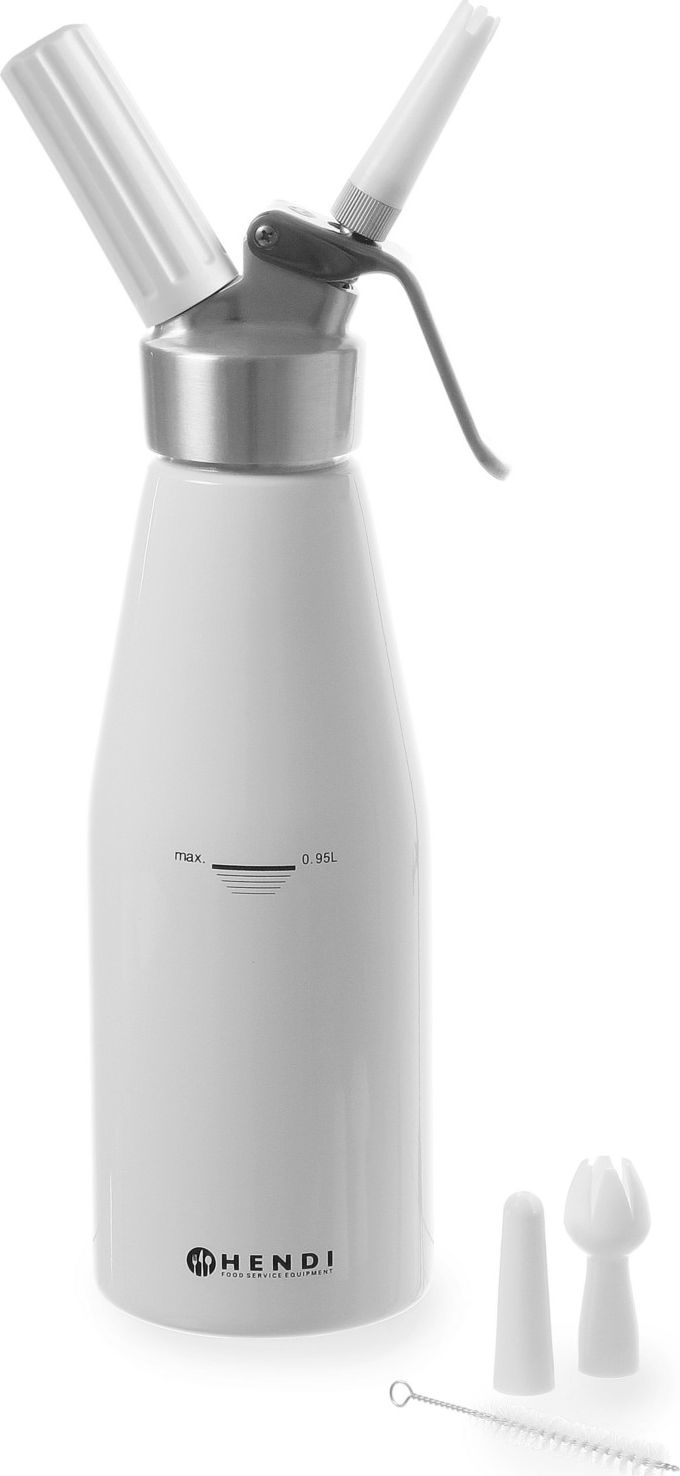 Hendi Syfon do bitej śmietany Kitchen Line 1L + AKCESORIA - Hendi 588376 Syfon do bitej śmietany Kitchen Line 1L + AKCESORIA - Hendi 588376