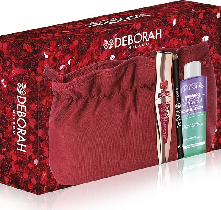 Deborah Set Deborah: Dermolab Bifasico, Hyaluronic Acid, Makeup Remover Lotion, 50 ml + Deborah, Kajal Eye Pencil, 104, Black, 1.5 g + Instant Maxi, V