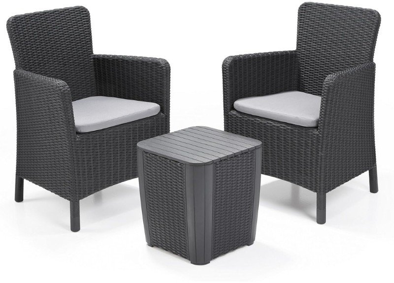 Keter Zestaw mebli ogrodowych Trenton Balcony, grafitowy