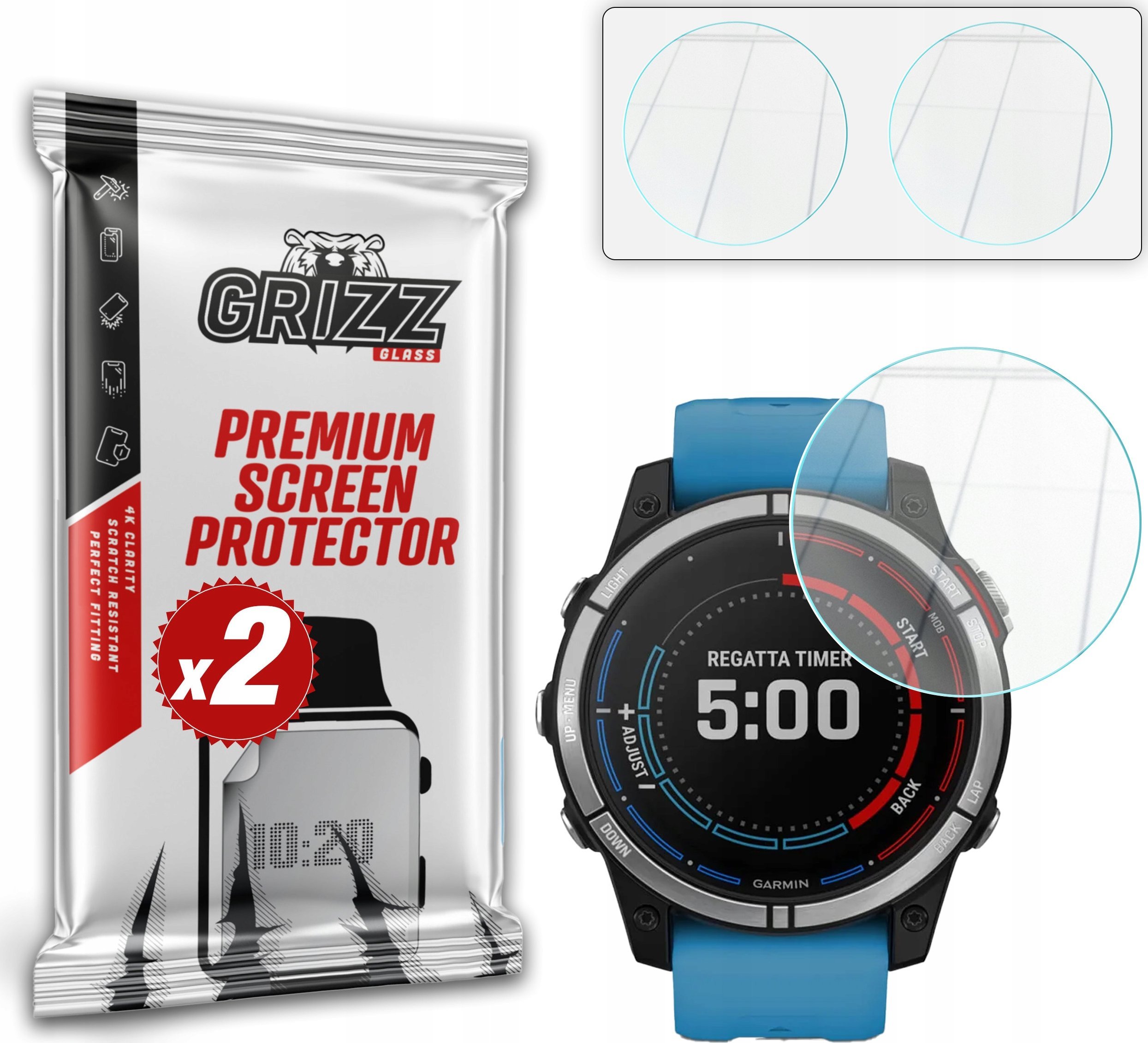 Szkło hybrydowe GrizzGlass HybridGlass do Garmin quatix 7 47mm