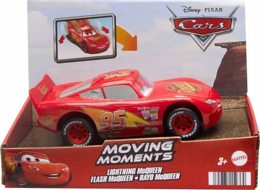Mattel Cars Auta Rozbujany Zygzak McQueen Pojazd Ruchome elementy (oczy i usta)