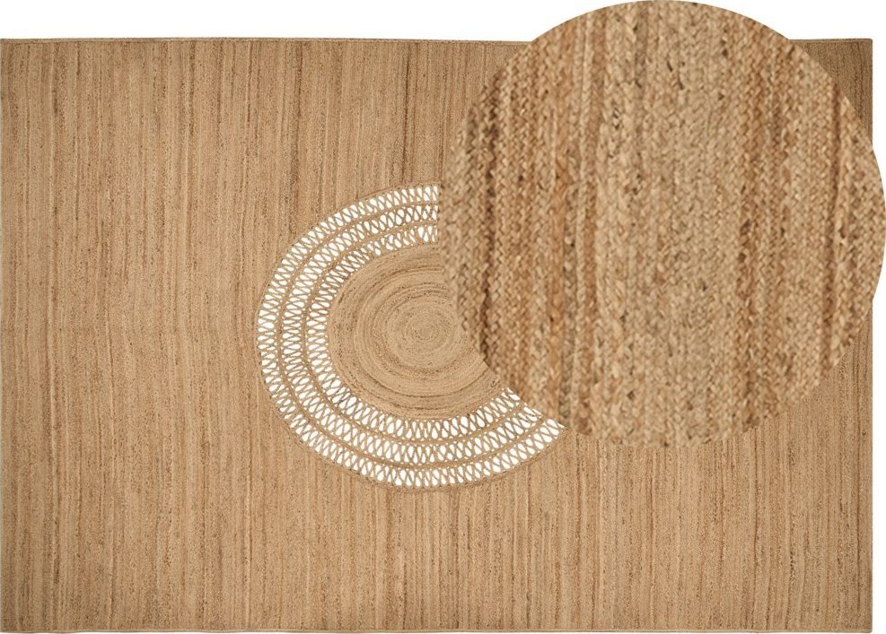 Beliani Dywan z juty 160 x 230 cm beżowy BOGAZOREN