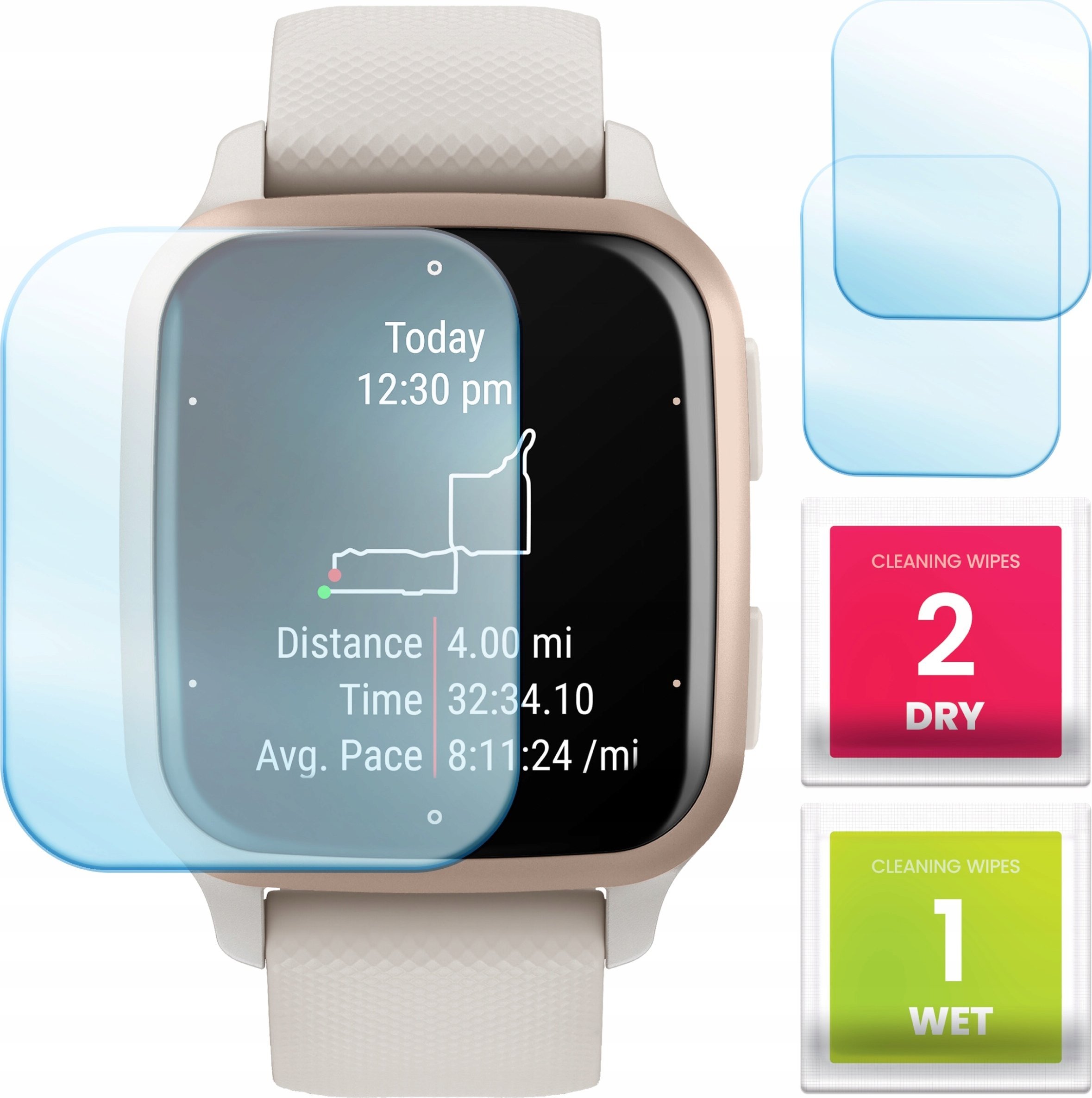 Hello Case 2-PAK Szkło Hybrydowe do Garmin Venu Sq 2 (Szybka, Szkiełko, Ochronne)