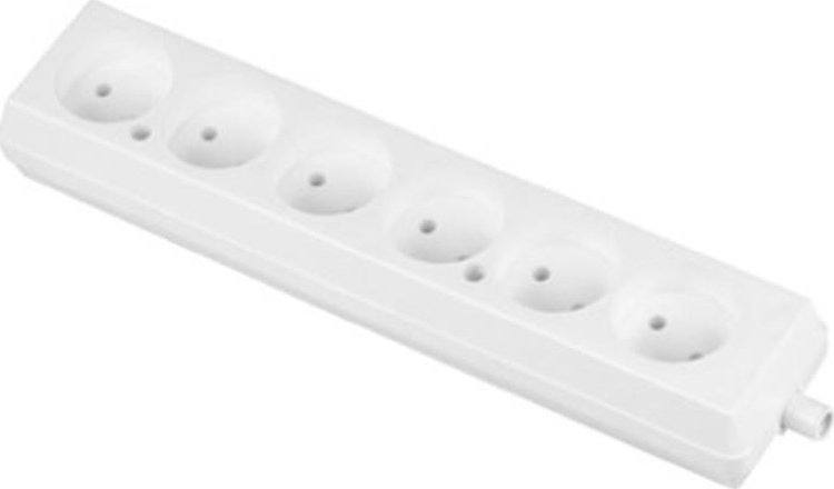 Jonex Gniazdo przenośne sześciokrotne 16A 2P 250V białe GN-660