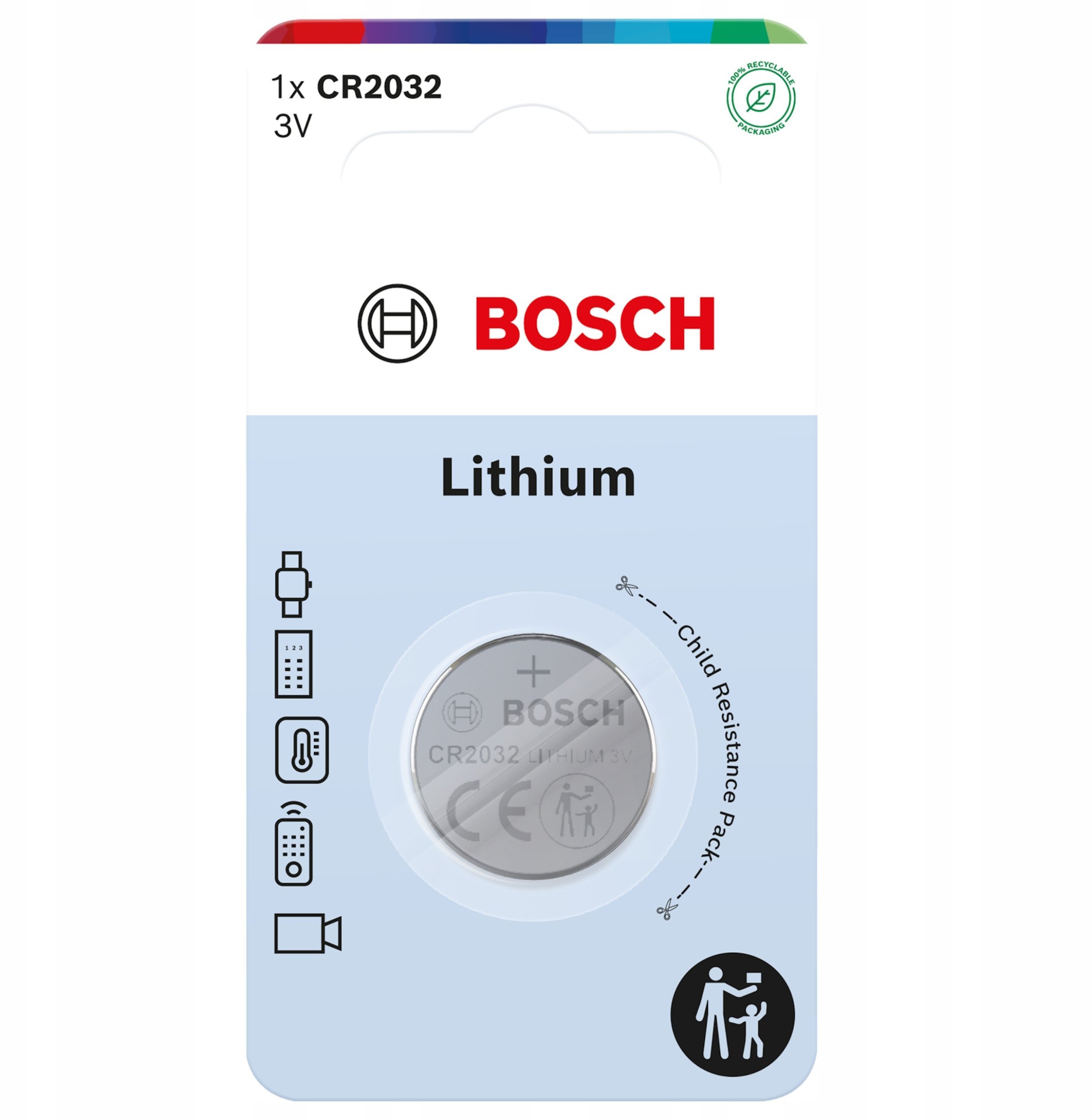 Panasonic BATERIA BOSCH 1SZT CR2032 ALKALINE CR2032B1/00