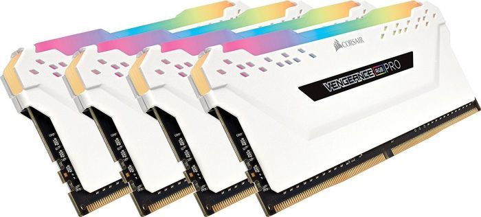 Pamięć Corsair Vengeance RGB PRO, DDR4, 32 GB, 3200MHz, CL16 (CMW32GX4M4C3200C16W)