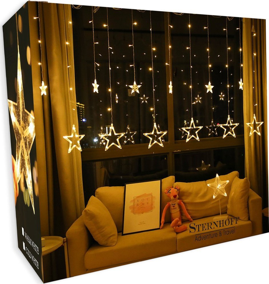 Lampki choinkowe Sternhoff 138 LED białe ciepłe