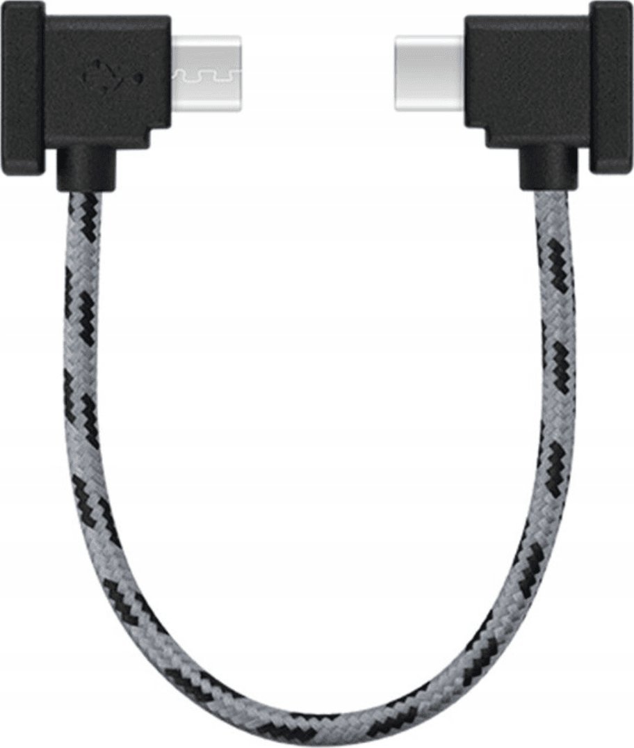 Kabel USB BRDRC microUSB - USB-C 0.15 m Czarno-szary