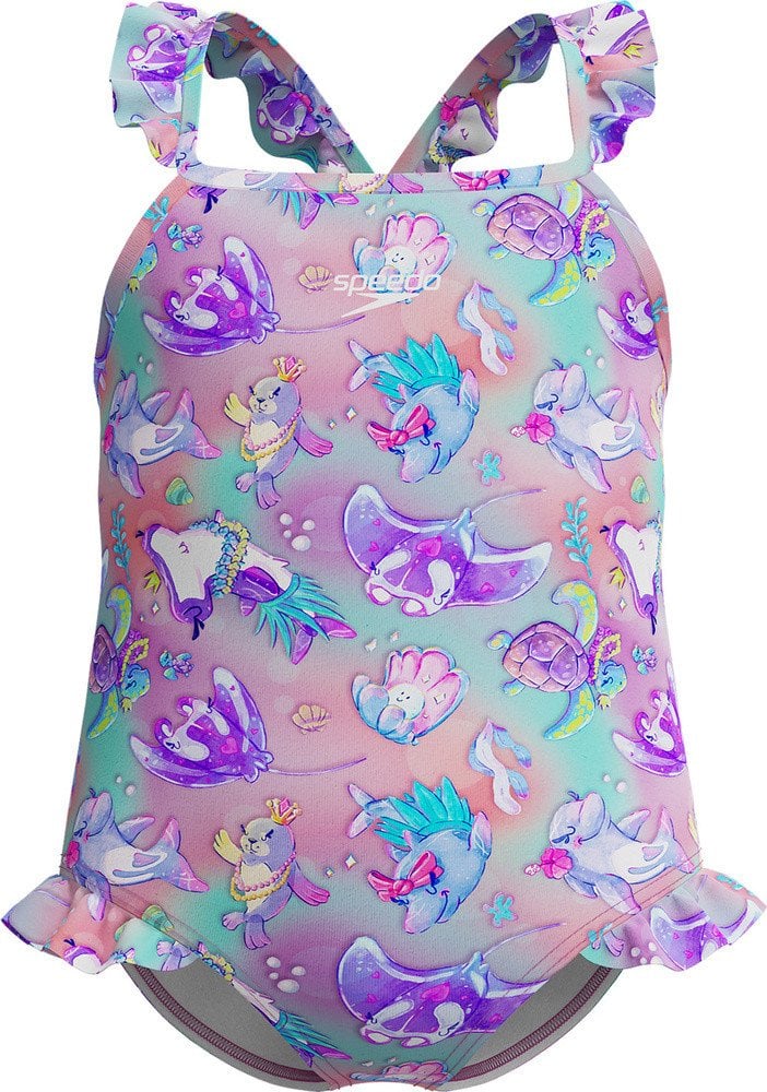 Dziecięcy Strój Kąpielowy Alv Digi Pt Frill Tsrp 1pc If fiery red/white/french blue rozmiar 6