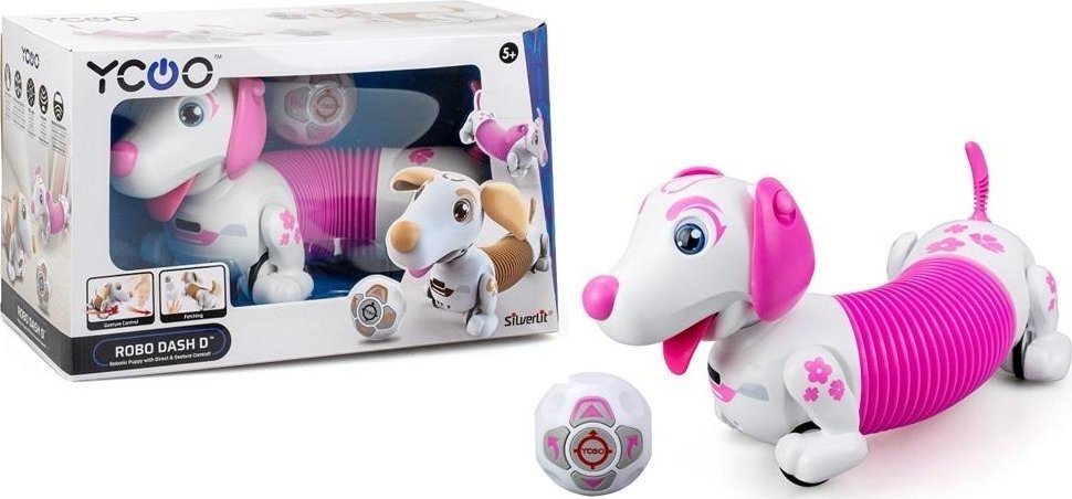 Pies interaktywny Robo Dash r?owy