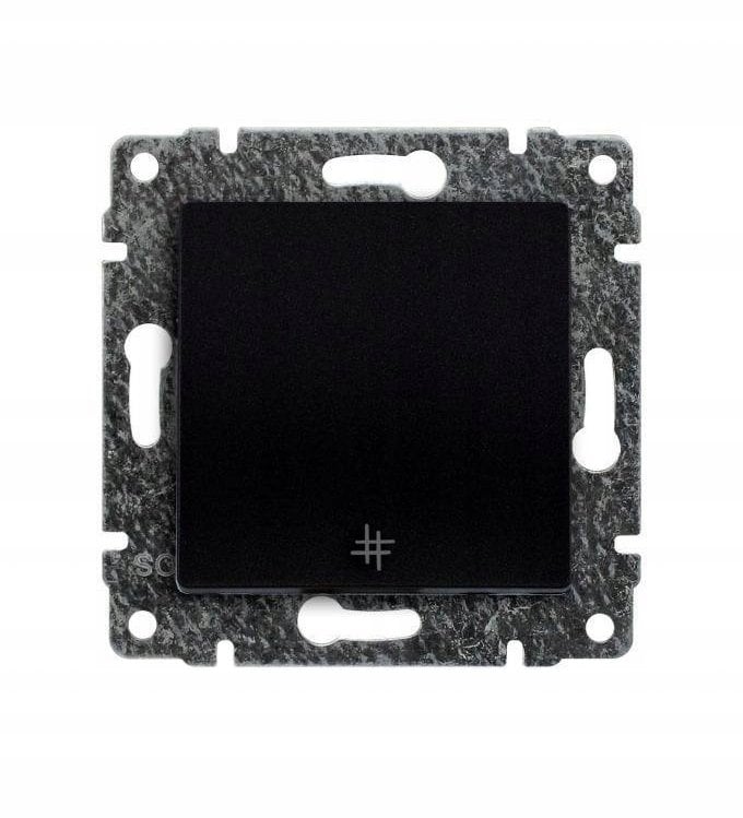 KOS Łącznik krzyżowy z klawiszem bez ramki matowy czarny 16AX250V 510917