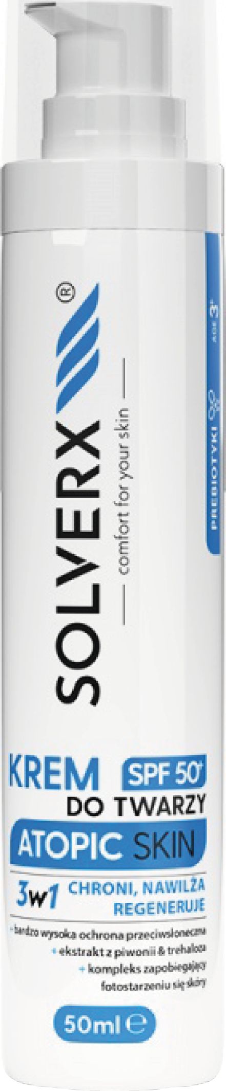 Solverx SOLVERX Atopic Skin KREM DO TWARZY SPF50+ do cery atopowej