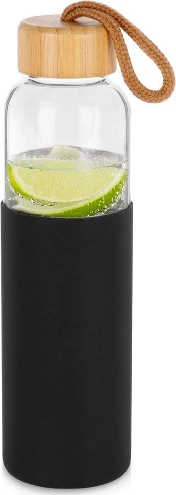 Butelka na wodę szklana z silikonowym pokrowcem 500 ml